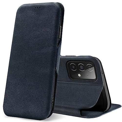 CoolGadget Klapphülle für Samsung Galaxy A52 / A52 5G / A52S 5G, PU Leder, Kartenfach, Magnetverschluss, Standfunktion, Rundumschutz - Blau
