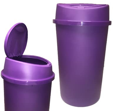 Vision4ever Purple 45L Matt Touch Top Trash Can for Kitchen