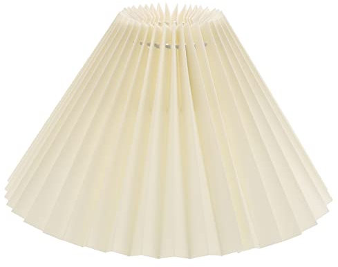 Lurrose Plissee Lampenschirm E27 Stoff DIY Falten Plissee Lampenschirm Stoffschirm Lampenabdeckung für Tischlampe Wandlampe Stehlampe Wandleuchte Pendelleuchte Kerze Kronleuchter Deckenleuchte Gelb