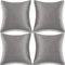 Yonous Samt Kissenbezug, Kopfkissenbezug aus Weiche Dekorative Werfen Wurfkissenbezug für Sofa Bett Couch Stuhl, 4er Set, Grau, 16 x 16 Inch / 40x40 cm