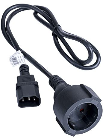 AKYGA AK-PC-13A Power Cable Schuko 3-Pin IEC C14 / EU CEE 7/4 15 1.0 m Black