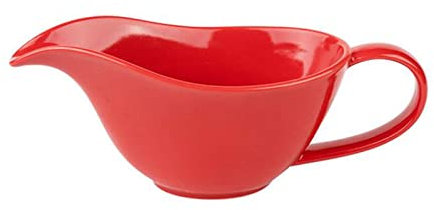 Gravy Jug Ceramic Tip with Handle Gravy Boat Kitchen Soy Sauce Boat,Red