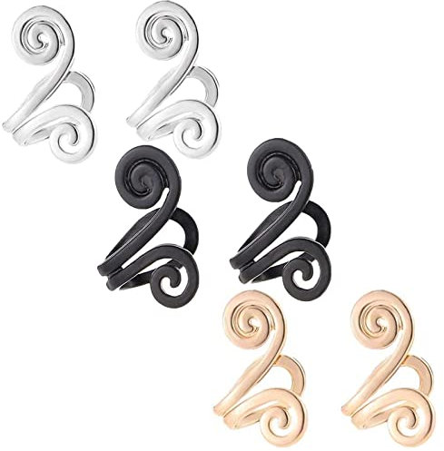 Pipihome Akupressur Schlankheits Ohrringe, 3 Paar Zunis Magnetische Akupressur Ohrringe, Lymphdrainage Mag Studs zum Abnehmen, Non-Piercing Ohrringe, Ohrklammer Schmuck für Frauen (A)