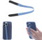 TFY Lot de 2 sangles élastiques pour téléphone portable - Poignée fine - Support antidérapant pour téléphone portable - Compatible avec la plupart des étuis de smartphones - Bleu