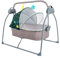 Esyogen Baby Wiege Swing 5 Speed Electric Beistellbett, mit Ferngesteuerter Baby-Musik-Schlafkorb für 0-18 Monate Neugeborene Babys, Moskitonetz+Matte+Kissen (Grün)