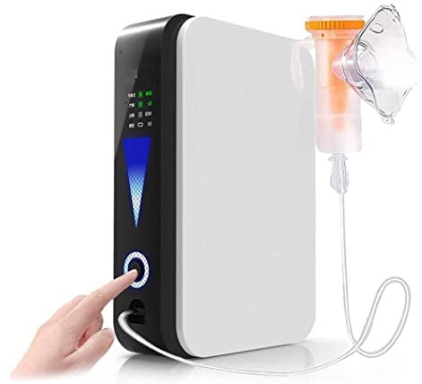 SZAJOR Tragbarer Sauerstoffkonzentrator, Reise-Mini-Sauerstoffgerät mit 1–2 l/min, verstellbar, für den Heim- und Reisegebrauch im Auto