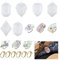 KyeeaDIY 6 Stück Serviettenringe Silikonformen Epoxidharz mit 6 Gold Serviettenschnallen Edelstein Harz Formen Kristalle Epoxy Gießen Formen Hochzeiten Abendessen Tischdekoration (Napkin Ring + Mold)