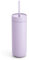 Fellow 20 oz Carter Cold Water Bottle for Water, Iced Tea, Coffee, Smoothies, Iced Coffee & More - Stainless Steel Vacuum-Insulated Iced Coffee Tumbler with Spill Resistant lid and Straw-Peri Twinkle