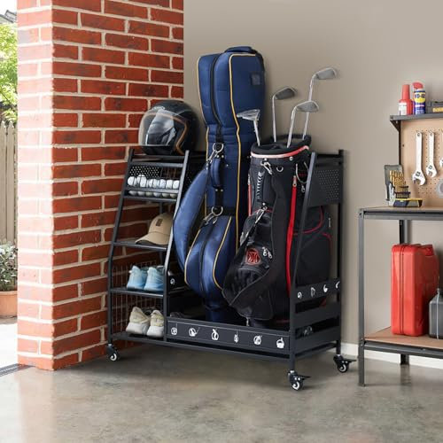 Lauren&Harold Golf Bag Storage Rack