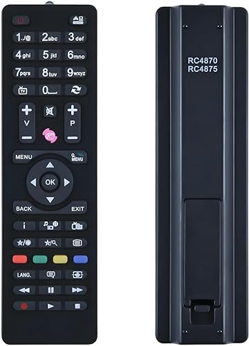 GOUYESHO RC4870 RC4875 Mando a Distancia de Repuesto Adecuado para Telefunken Compatible con TFL49DFHD03B L24H180M3 D32H278R3 D40U300M4C