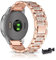 LXURY Bling Metall Armbänder kompatibel mit Garmin Vivoactive 4S Armband, 18MM Funkelnd Diamant Metall Ersatz Armband (Rosengold)