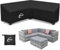 Kipiea Abdeckung Loungemöbel L-Form Gartenmöbel Abdeckung Wasserdicht, 420D Abdeckung Loungemöbel Winddicht, L Form GartenLounge Abdeckplane für Ecksofa Gartenmöbel (V-Förmig 226x226x85x78cm)
