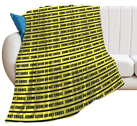 fifbird Flanell-Fleece-Überwurfdecke, Tatort, nicht gemustert, ultra-luxuriöse Decke für Zuhause, Camping, Reisen, schrumpffrei, Campingdecke für Damen und Herren, 152,4 x 127 cm