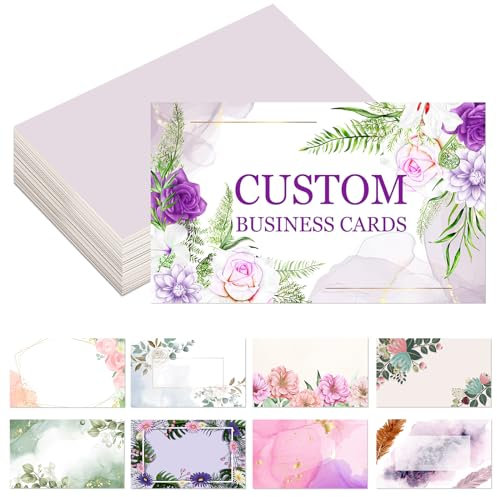 Visitenkarten Personalisiert Doppelseitiges Design Visitenkarten Erstellen Personalised Business Cards/Dankeskarten wasserfest für kleine Unternehmen mit Logo-Text QR-Code