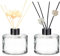 2PCS 50 ml/1.7oz Empty Glass Essential Oils Diffuser Bottles with Black Caps Clear Fragrance Reed Diffuser Accessories DIY Replacement Fragrance Container(excluding diffused cane)