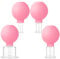 Glas Schröpfen -Set, 4pcs Massage Vakuumsaugung Schröpfen Tassen, Gesichtsschrank -Therapie für Körpergesichtsbein Rückenmuskel und Gelenkschmerzen (Rosa)