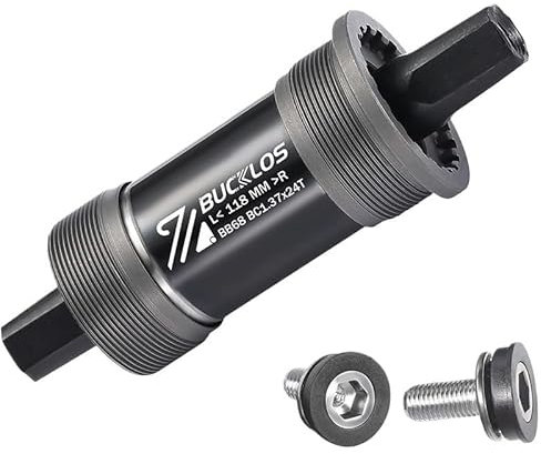 LUOKEKE Tretlager Vierkant-Tretlager 68 mm 80 mm 90 mm 100 mm 110 mm for Mountainbikes/Schnee-/Fatbikes Fahrrad-Tretlager Innenlager(68x118mm)