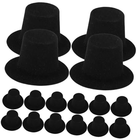 Toyvian 20stücke Teiliges Mini Flat Top Hüte Für Schneemann Und Puppen Niedliche Accessoires Für Weihnachtsfeiern Bastelprojekte Und Hochzeiten