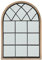 LIN HOME Espejo Ventana Vintage de Gran Tamaño - Diseño Arqueado de Estilo Europeo con Marco de Madera Natural, Ideal para Decoración de Interiores