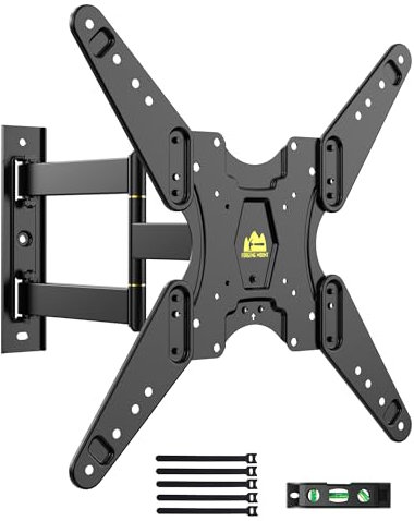 Soporte TV Pared con Brazo de Extensión de 1035mm, FORGING MOUNT 180° Rotación Soporte TV Pared con Brazo Articulado para Pantallas de 17-50 Pulgadas, Giratorio e Inclinable, MAX VESA 200x200mm
