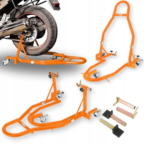 NEO TOOLS Strapazierfähige Motorrad-Hebebühne für vorne & hinten Universal