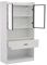 infirack Curio Vitrine mit Licht, Aufbewahrungsregale mit Pop-up Glastüren, 16 Farben Licht, Sammlerstücke Schrank Display Regal, Bücherregal Vitrine für Wohnzimmer, 80×35.2×153.5cm, Weiß, Schwarzer