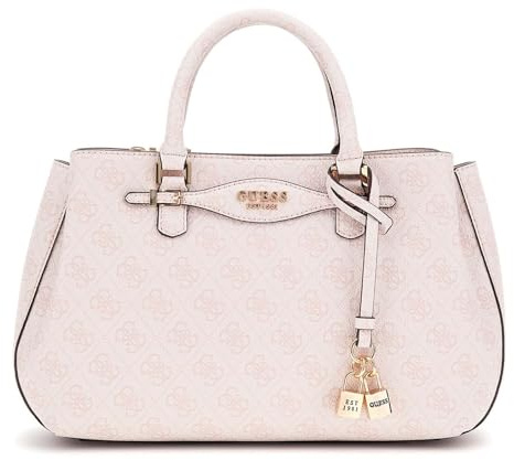 GUESS Katya Girlfriend Satchel Rose Water Logo