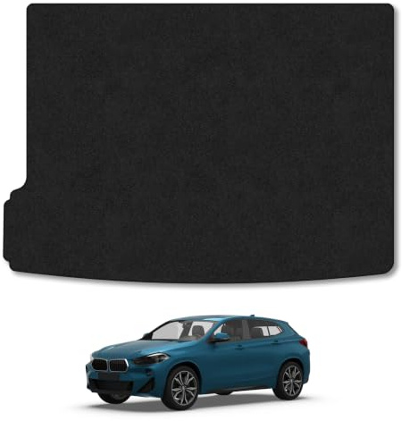 Compatible with Boot Mat for BMW X2 (2018-2023) Carpet | Black Edge Trim Tailored Fit Boot Liner Full Coverage Protection Accessories Easy Clean Anti Slip Made in the UK