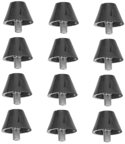 POPETPOP 12pcs Football Shoe Cleats Lightweight Nylon Slip Spikes for Secure Grip Replacement Cleat Nails for Soccer and Rugby Natural and Artificial Grass