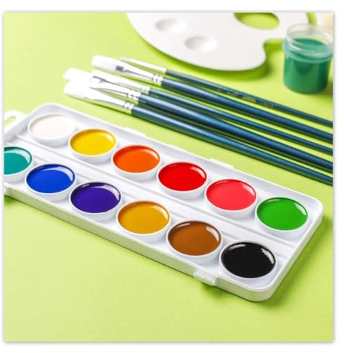 Wall Stickers Decor Photo Sticker 30x30cm Paints and Brushes – Art Classroom Theme No. H10710M_NS1AI