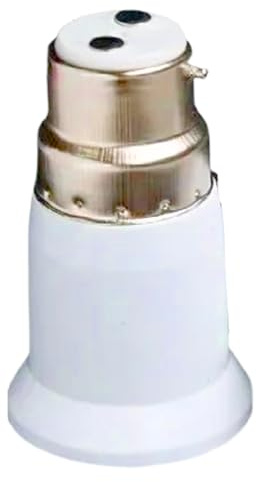 BommFu Adaptateur de Douille pour Lampe | Convertisseur de Douille B22 E27 pour Ampoules - Fixation Stable à Vis de Remplacement pour Plafonnier Applique Lampe Intérieur Extérieur Éclairage Maison