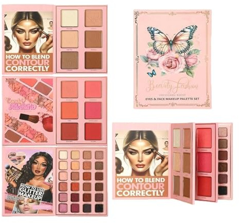 Makeup Buch-Palette 36 wasserfeste und faltbare Farben im Buchdesign als | 3-lagiges Lidschatten Make-up für die Augen Für Party Beauty Fashion Alltag Frauen Mädchen Reisen
