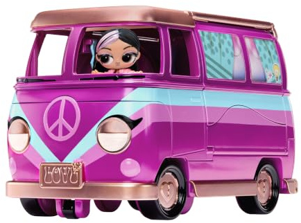 L.O.L. Surprise! Music Festival Tour Bus - 5-in-1-Spielset mit exklusivem Tot, Musikaccessoires und Möbeln, enthält über 20 Teile, für Kinder ab 4 Jahren