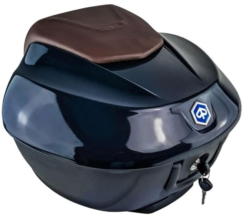 Bauletto Originale Piaggio Compatibile con beverly 125 300 350 Blu Rame D14 Kit con Piastra 36 Litri