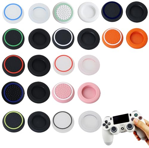 24 Pezzi Tappi Joystick in Silicone Antiscivolo Copertura Thumbstick per Controller Compatibili con PS5 PS4 PS3 e Xbox One 360 Series X S Protezione Grip Joystick Gommini Colorati Accessori Controller