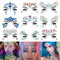 Amaza 9Pcs Gemme Viso, Strass Adesivi, Brillantini,Glitter per Carnevale Musicale, Feste, Trucco
