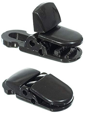 Paracord Planet Badge Clips – 33mm X 13mm Clip (Black) – Lanyard Cording – ID Card Name Tag Badges