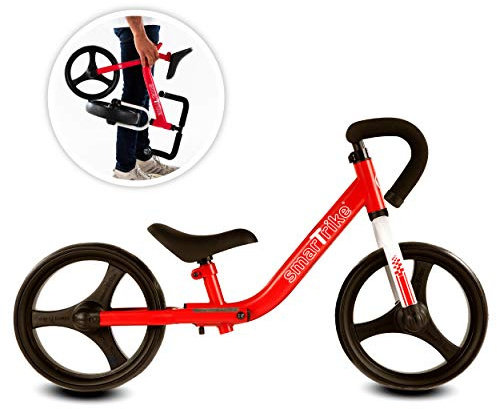 smarTrike Unisex Baby Folding Balance Bike zusammenklappbares Laufrad mit Sicherheitsgetriebe für 2-5 Jahre, rot, Größe S