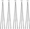 ASelected 5 Pack Hanging Basket Chains 3 Point 20 Inch (52cm) Heavy Duty Black Metal Chain Hangers with 3 Clip Hook for Hanging Plants Flowers Baskets