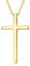 Solide 14 Karat 585 Gelb Gold Kreuz Christian Anhänger Kette Minimalist Halskette Schmuck für Damen Mädchen Baby Kinder mit Geschenk Box - Verstellbare Kettenlänge: 40 + 5 cm
