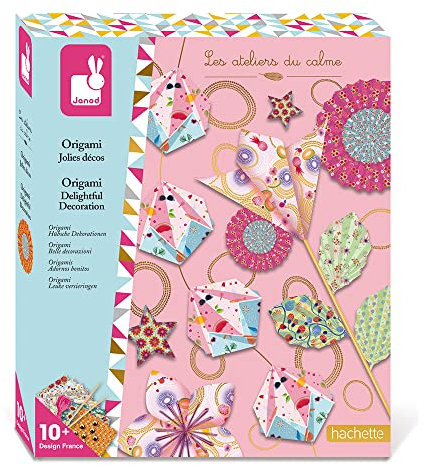 Janod - Origami Delightful Decoration - Les Ateliers du Calme - Childrens Creative Leisure Kit - Encourages Creativity - Suitable for ages 10 and up - J07887