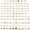 Milacolato 108Pcs Midi Ring Böhmischer Knöchelring Sets Mode Finger Vintage Roségold/Golden Stapelbare Ringe für Frauen Knöchel Midi Ringe
