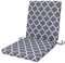 SOFTILLO Waterproof Low Back Chair Cushion With Ties 100x45x4cm | Indoors/Outdoors Patio Seat Pad Cushion For Garden Chairs, Loungers, Recliner, Relaxer | Water-Resistant Material |Marocco Graphite