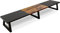 TEAMIX Elevador de monitor doble grande de 42 pulgadas, elevador de soporte de monitor extra largo para 2 monitores, elevador de escritorio de madera y acero, organización de escritorio, oficina en