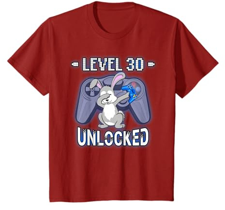 Niveau 30 Unlocked - Lapin amusant pour 30e anniversaire T-Shirt