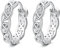 Keltische Creolen Ohrringe 925 Sterling Silber Unisex Creolen kleine Kreolen Schlafen Ohrringe Klapp Creolen Ohrringe Ohrschmuck Geschenk für Frauen Männer