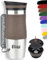 Milu® Thermobecher mit Gravur 370ml personalisiert - Valentinstagsgeschenke für Frauen & Männer I Geschenk Ideen Papa, Mama, Freund, Freundin, Geschenkideen zum Valentinstag, Geschenke (Braun)