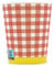 Wellsamed WELLSACUP 1000 Stück Pappbecher 180 ml Rot Kariert, geeignet für Heiß- und Kaltgetränke, Coffee to go, Glühwein, Punsch, Picknick, Grillen, Weihnachten
