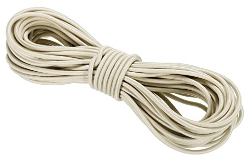 PATIKIL Elastische Schnur Schwerer Dehnstreifen Seil 1/8 11 Yards Beige | Basteln DIY Nähen Hakengurten Camping Haltegurt