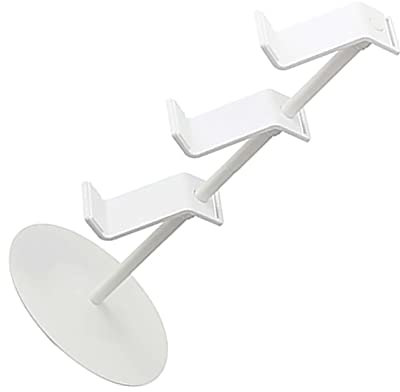 Fdit Game Controller Storage Rack, Headphone Organizer Stand 3 Layer Stable ABS Steel Wear Proof Hollow for Internet Bar (White)